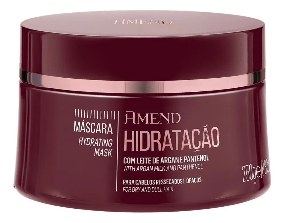 Amend Máscara Hidratação Leite de Argan e Pantenol