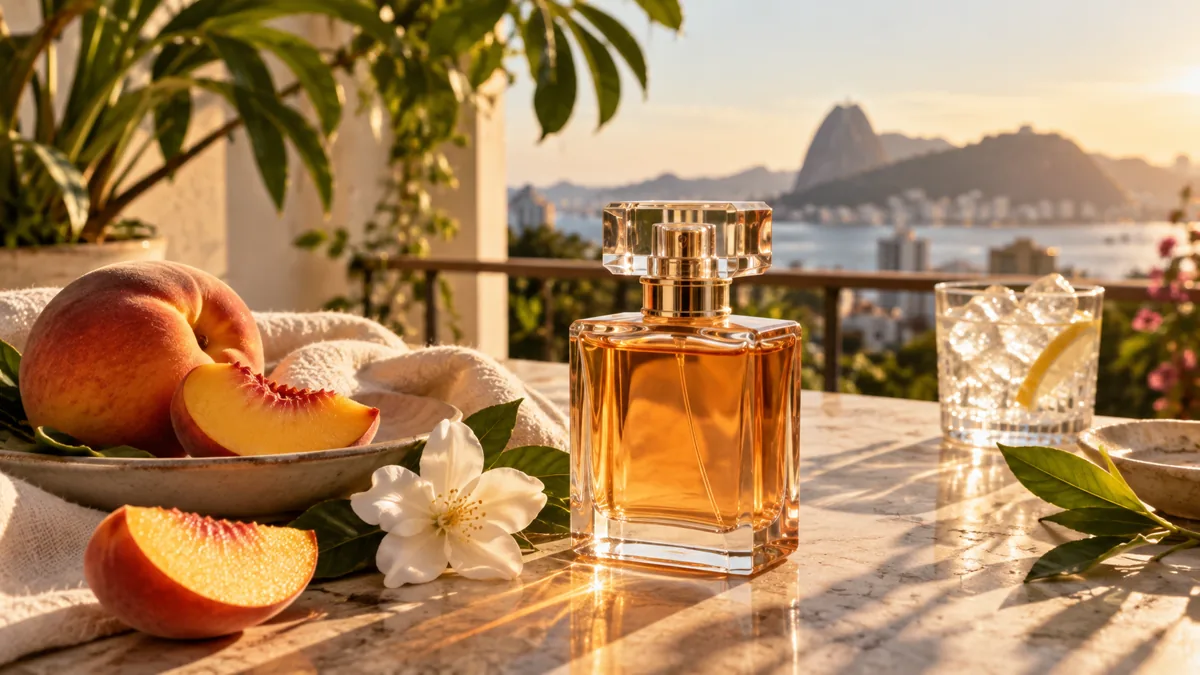 Perfume doce em uma composição fresca de verão