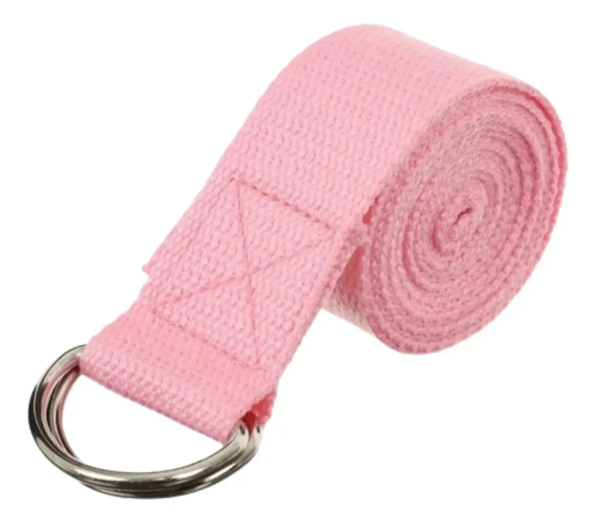 Faixa de alongamento yoga strap rosa