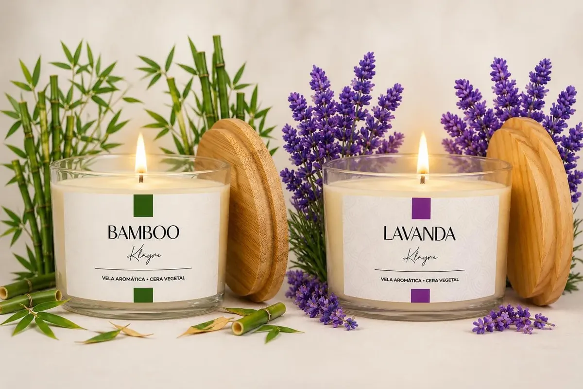 Kit Velas Aromáticas Lavanda e Bamboo