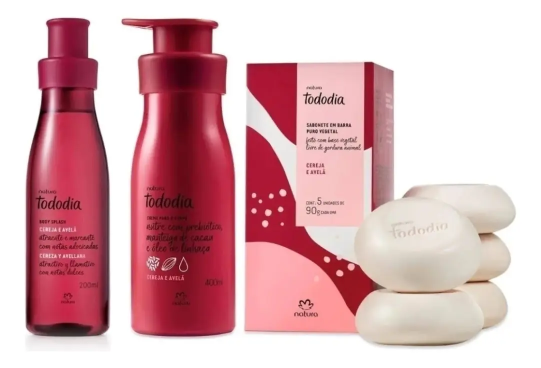 Natura Tododia Cereja e Avelã Kit Presente
