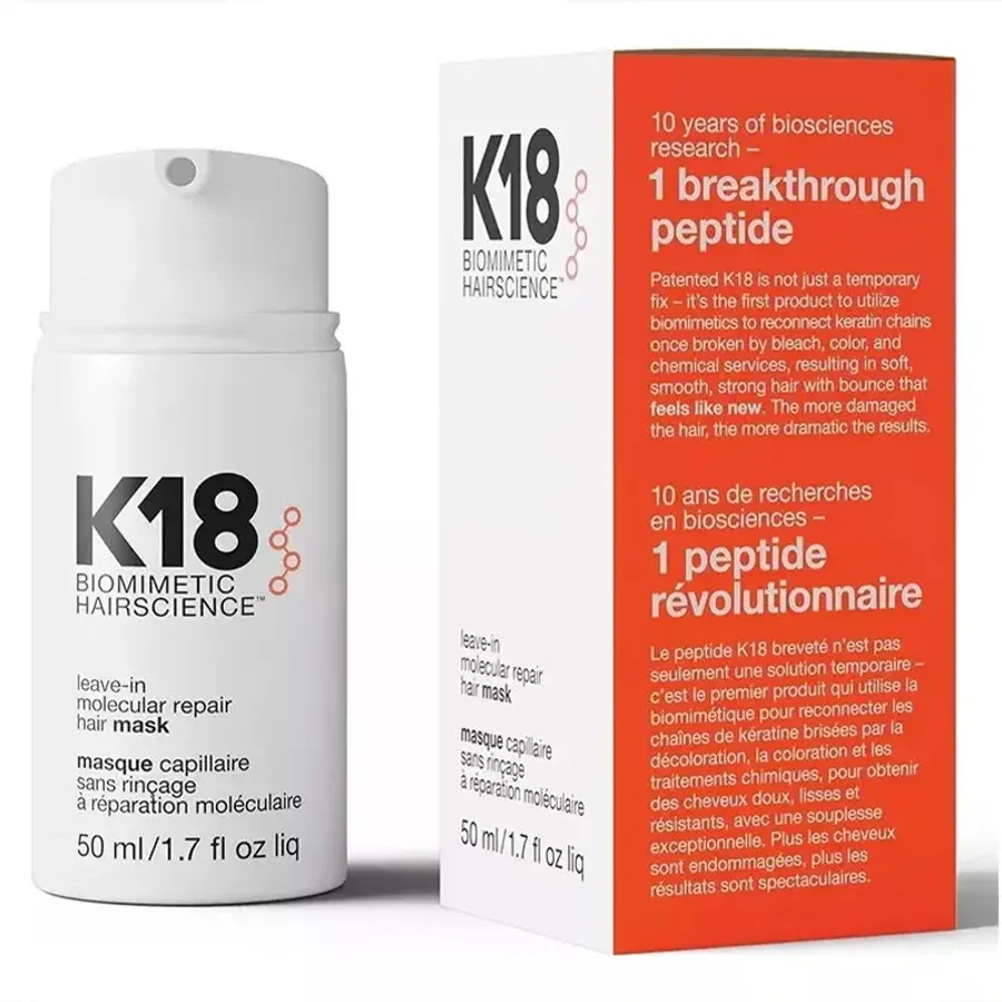 Foto do anúncio no Mercado Livre: K18 Leave-In Molecular Repair Hair Mask, 50 ml, leave-in sem enxágue; unidade..
