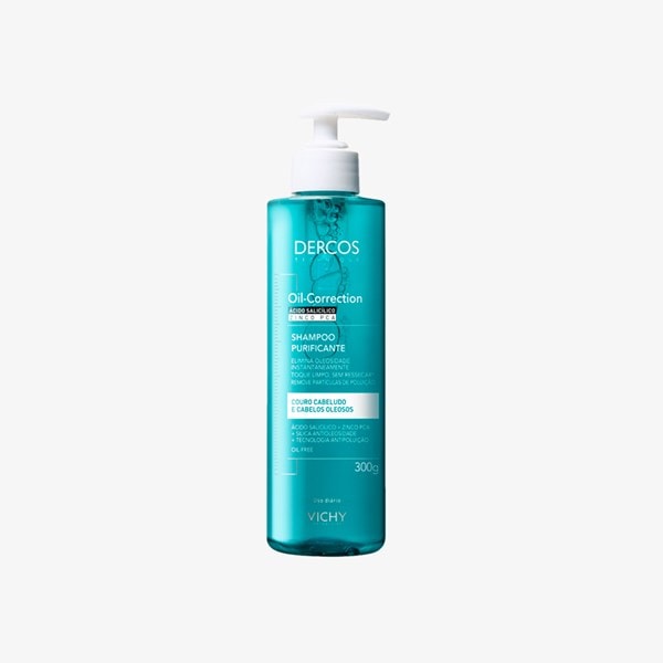 Vichy Dercos Oil-Correction Shampoo Purificante 300 mL, em foto oficial do produto